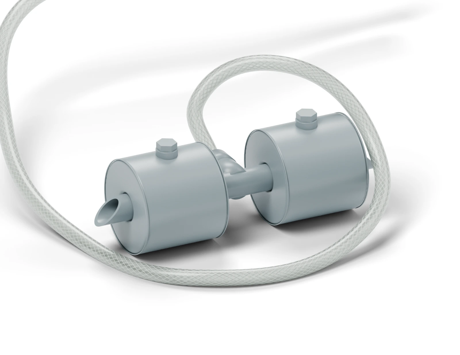 Ballast floating coolant oil skimmer with suction hose for a T.O.S.S. separator.